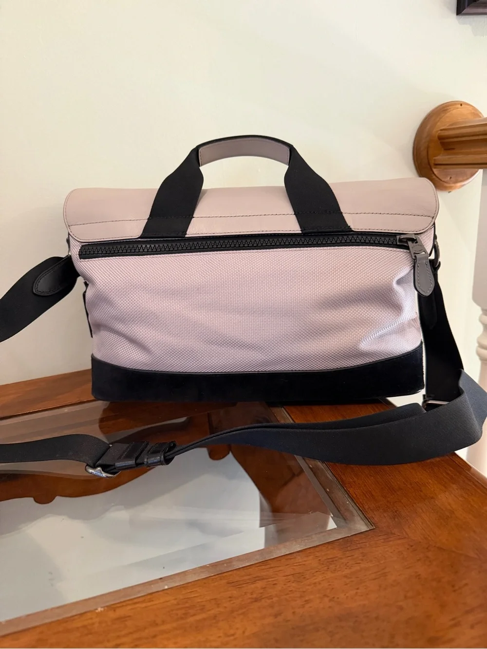 Coach Terrain Bike Bag F50504 Unisex Leather Canvas Messenger Crossbody Bag